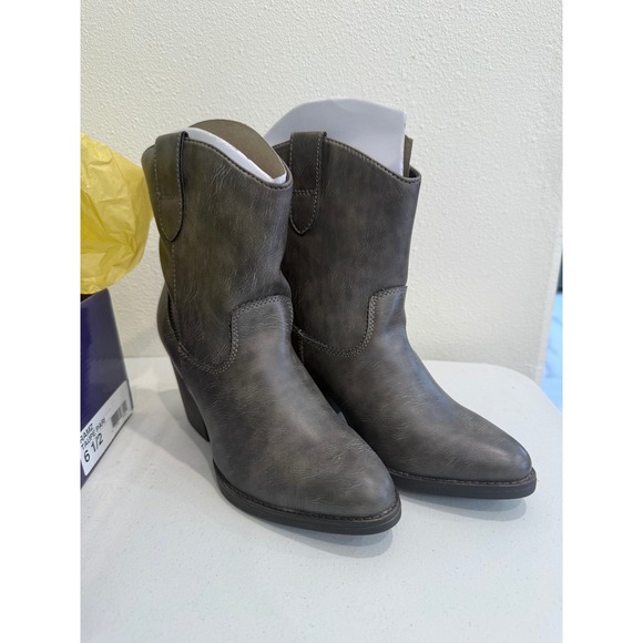 Madden Girl Shoes - Madden Girl Ramz Taupe Pari Western Ankle Boots Country Block Heel Womens 6.5